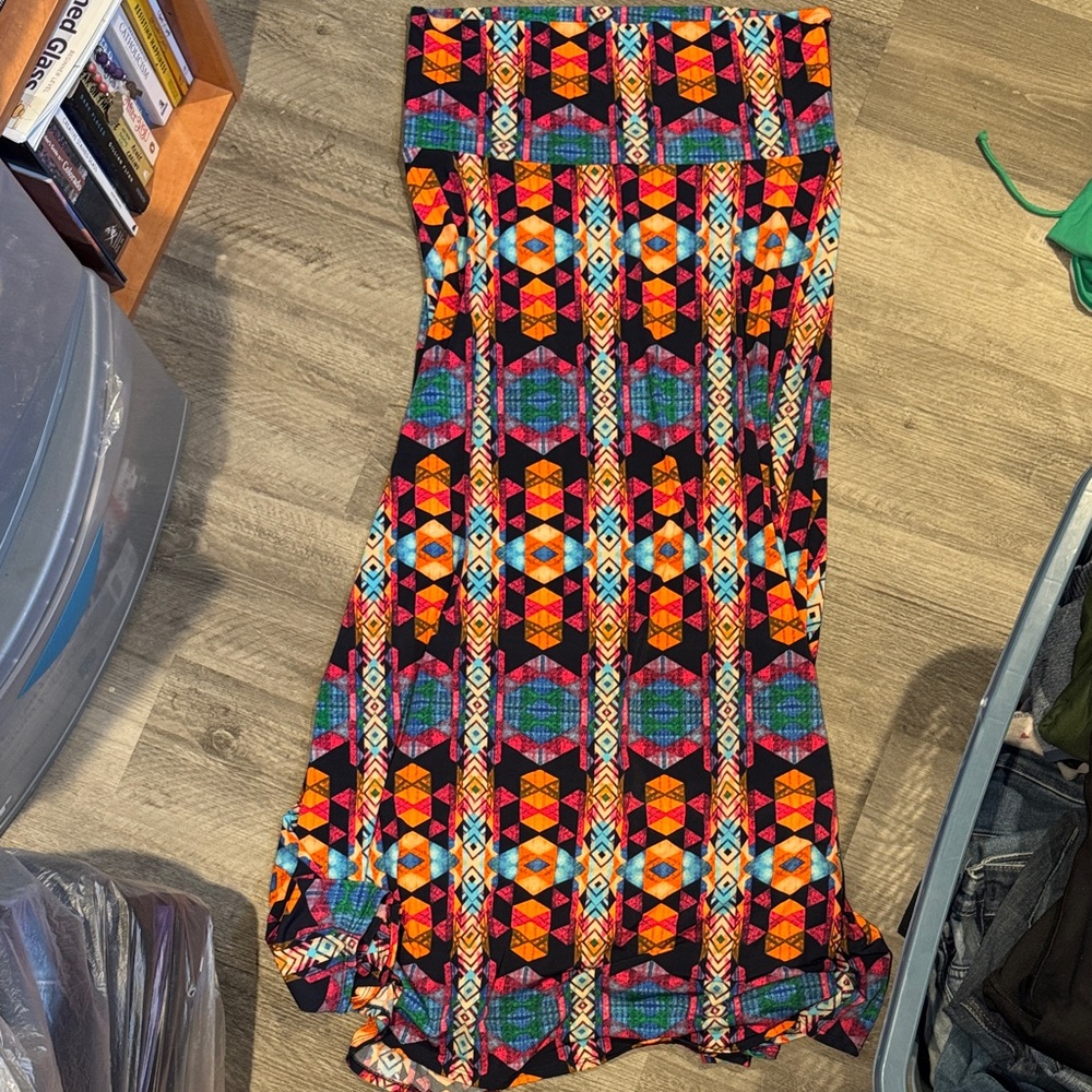 LuLaRoe Colorful Geometric Maxi Skirt